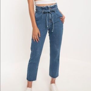 NWT Paperbag Mom Jeans
